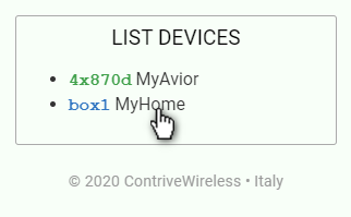 Devices List